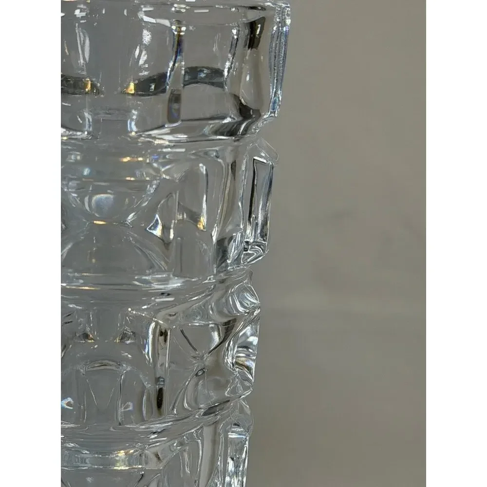 Vintage MCM Jacques-Georges Durand Luminarc Crystal Vase Cubist